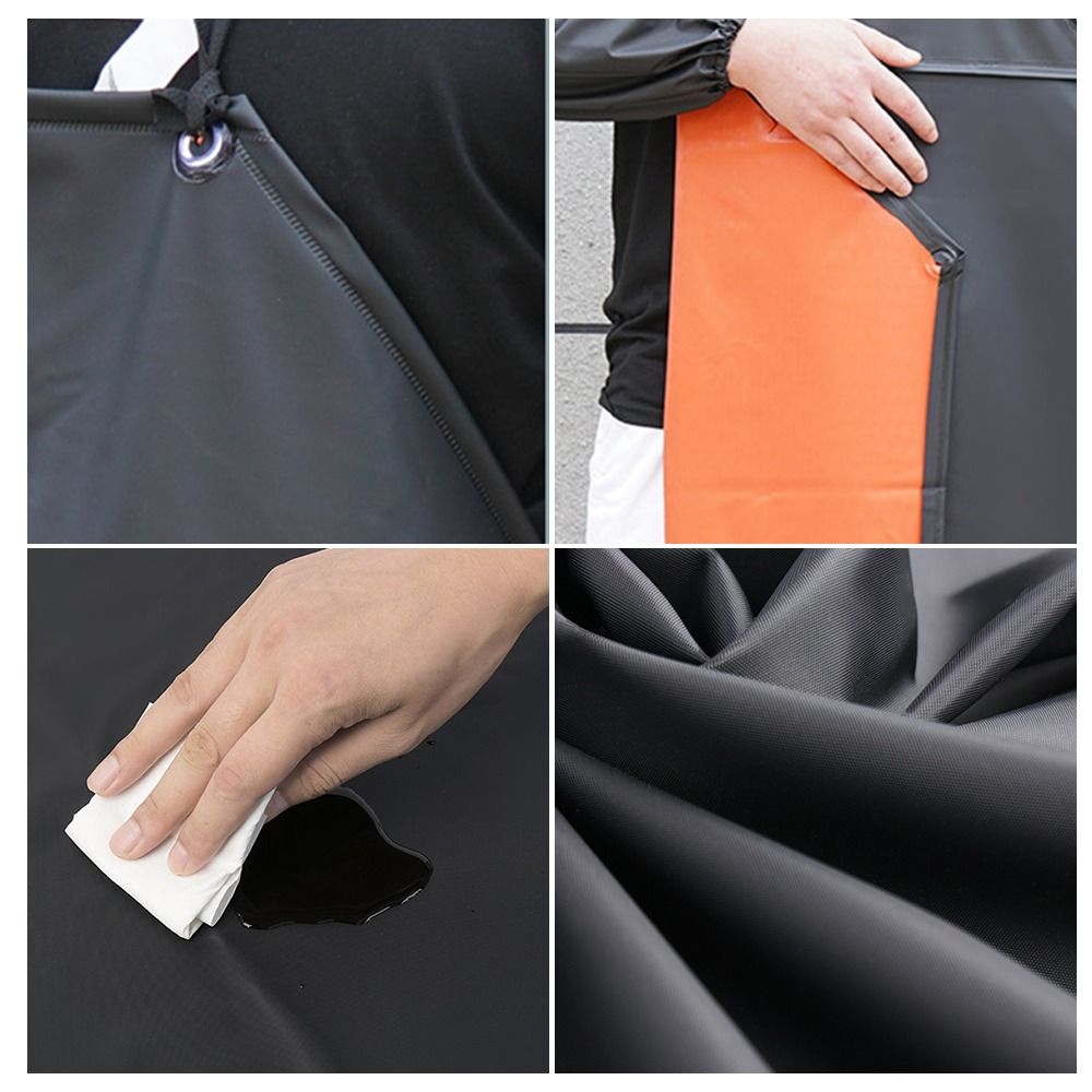 Leatherwork Apron - 부드러운 PU 가죽 주방 앞치마 블랙