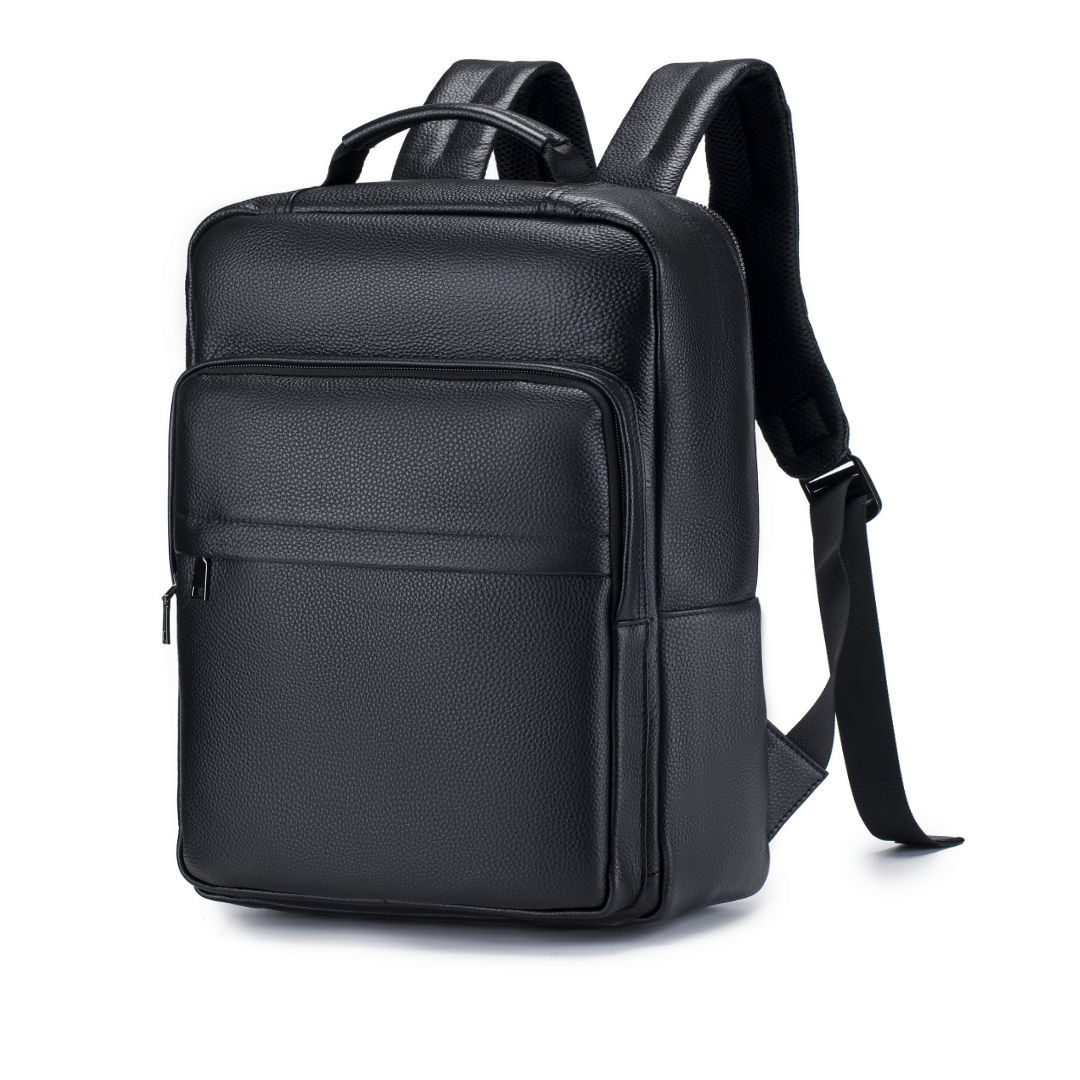 Leather Work Rucksack Mens - 남성용 정품 가죽 여행 백팩 블랙