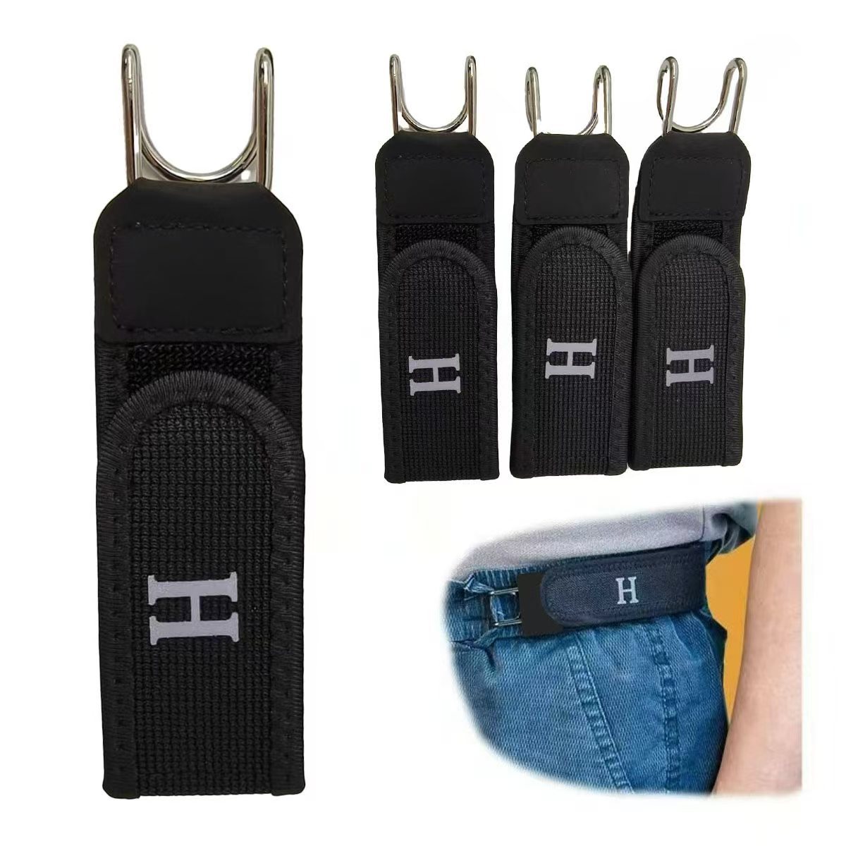 Leatherwork Essentials - 버클 없는 탄성 금속 후크 벨트