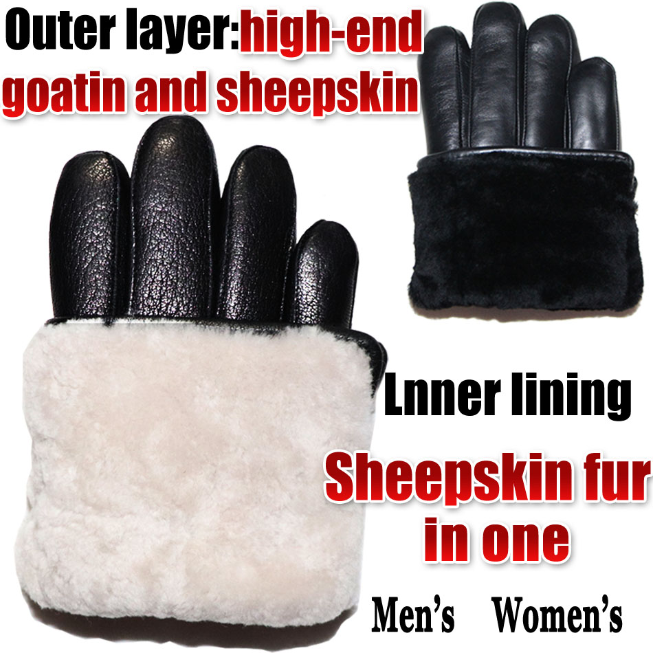 Leather Work Winter Gloves - 사슴가죽 텍스처 남성용 여성용 가죽 장갑