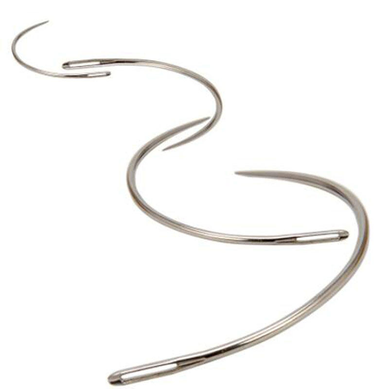 Leatherwork Hand Sewing Needles - 4개입 대형 곡선 바늘 키트, DIY