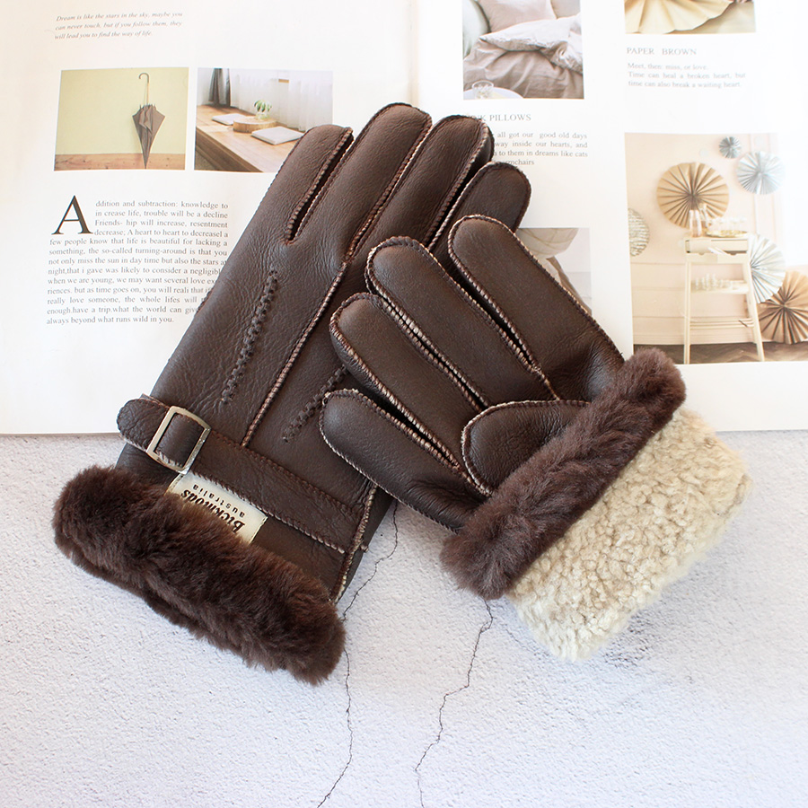양모 모피 장갑 남자의 두꺼운 겨울 따뜻한 대형 야외  - Leather Work Winter Gloves 리뷰 및 가격
