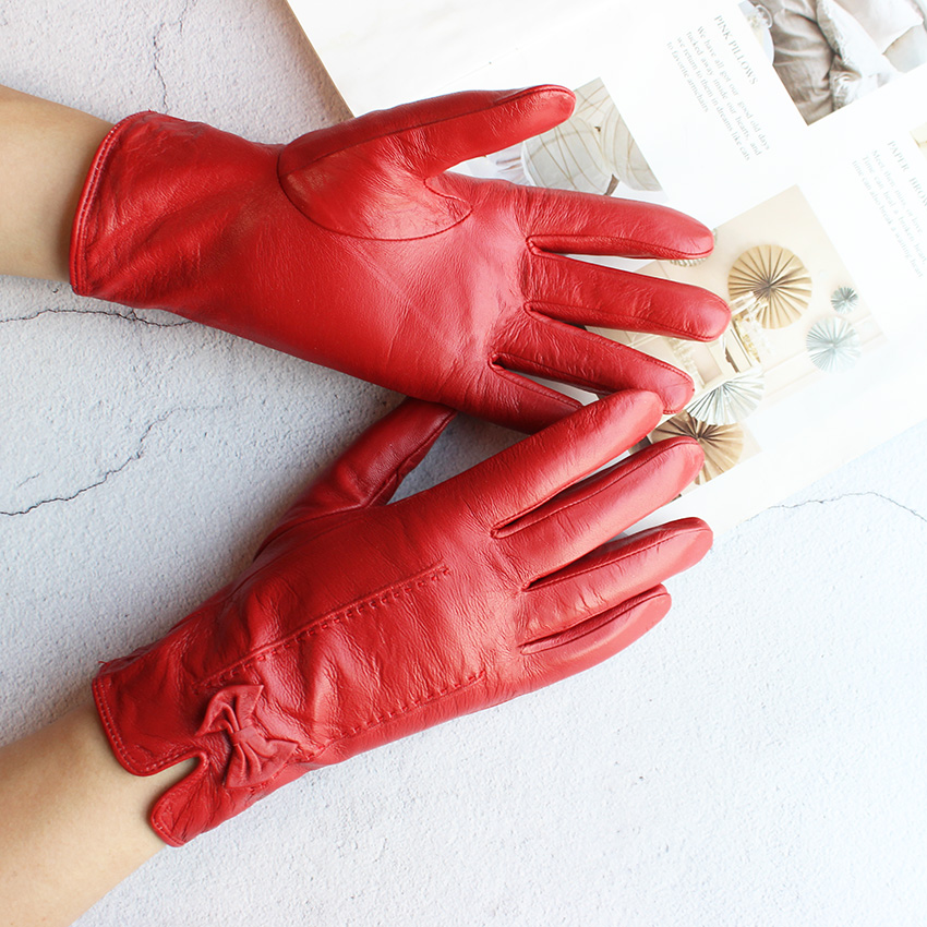 여성용 따뜻한 컬러 가죽 장갑, 새로운 활 스타일 양가 - Leather Work Winter Gloves 리뷰 및 가격