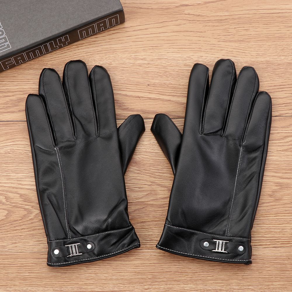 남성용 양털 열 가죽 장갑, 따뜻한 터치 스크린 방풍  - Leather Work Winter Gloves 리뷰 및 가격