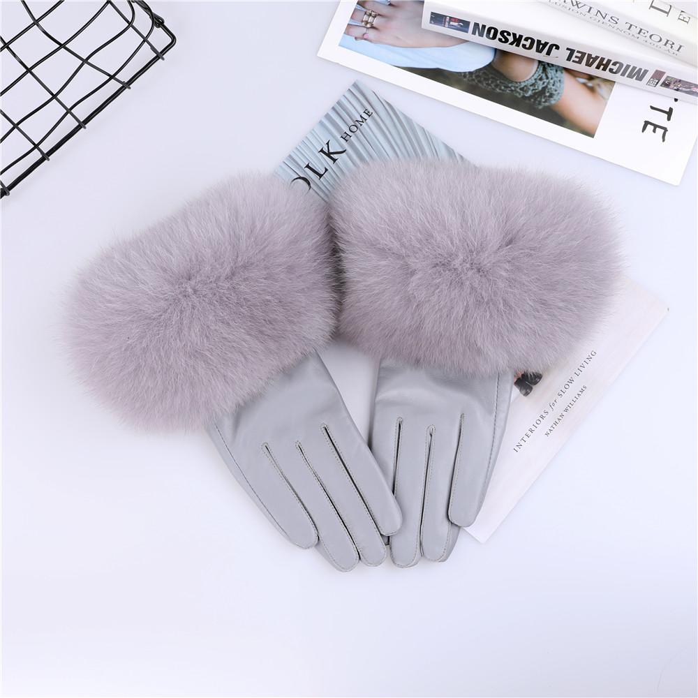 양모 천연 여우 모피 트리밍 장갑 여성 정품 가죽 손목 - Leather Work Winter Gloves 리뷰 및 가격