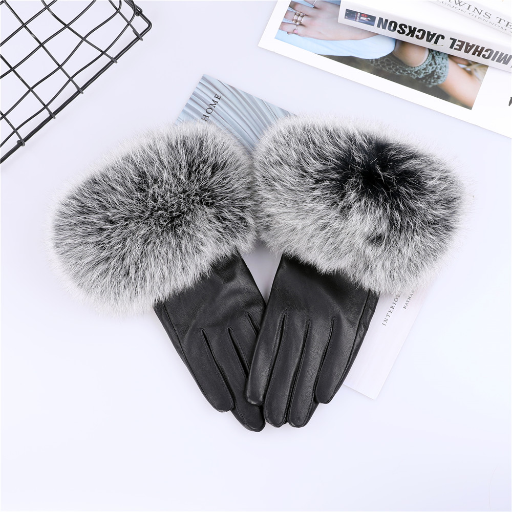 양모 천연 여우 모피 트리밍 장갑 여성 정품 가죽 손목 - Leather Work Winter Gloves 리뷰 및 가격