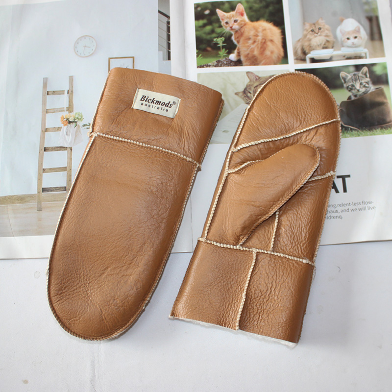 새로운 가죽 여성용 모피 장갑 겨울 양가죽 스티칭 두꺼 - Leather Work Winter Gloves 리뷰 및 가격