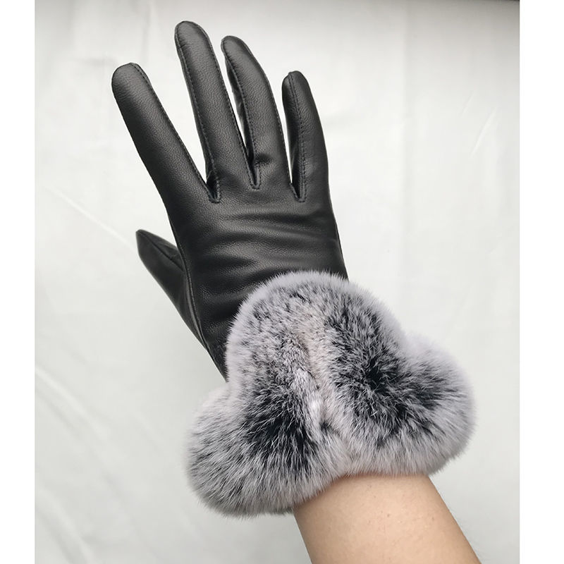 여성 겨울 정품 양피 가죽 장갑 렉스 토끼 모피 커프  - Leather Work Winter Gloves 리뷰 및 가격
