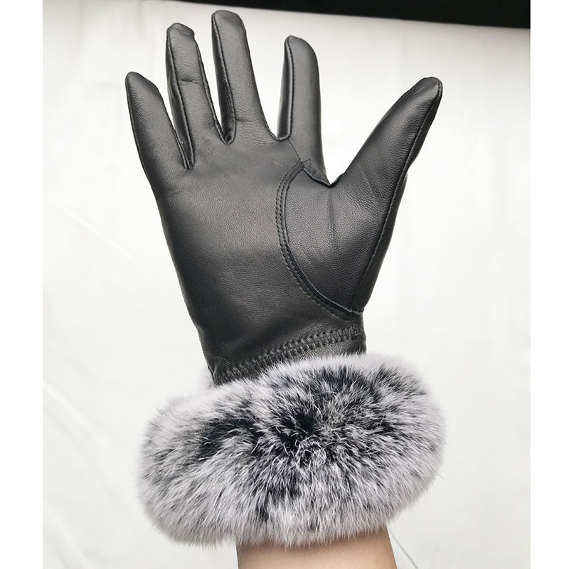 여성 겨울 정품 양피 가죽 장갑 렉스 토끼 모피 커프  - Leather Work Winter Gloves 리뷰 및 가격
