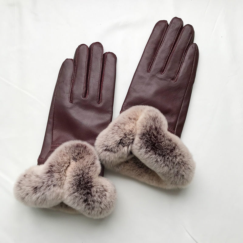여성 겨울 정품 양피 가죽 장갑 렉스 토끼 모피 커프  - Leather Work Winter Gloves 리뷰 및 가격