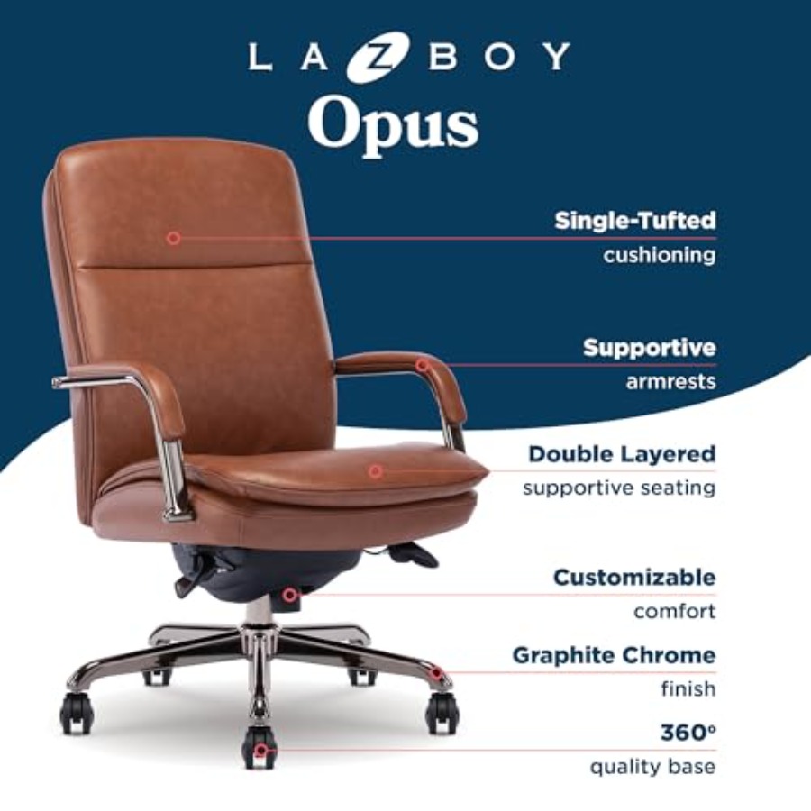 일상 업무용 인체공학적 임원용 의자, 그래파이트 베이스 - Upholstery Leather Work 리뷰 및 가격