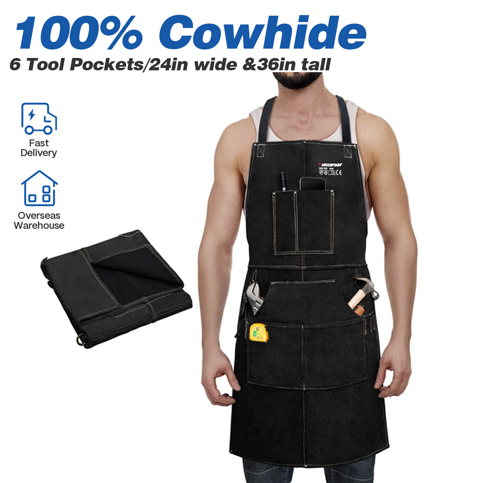 ARCCAPTAIN 가죽 용접 작업 앞치마 열 불꽃 방 - Leatherwork Apron 리뷰 및 가격