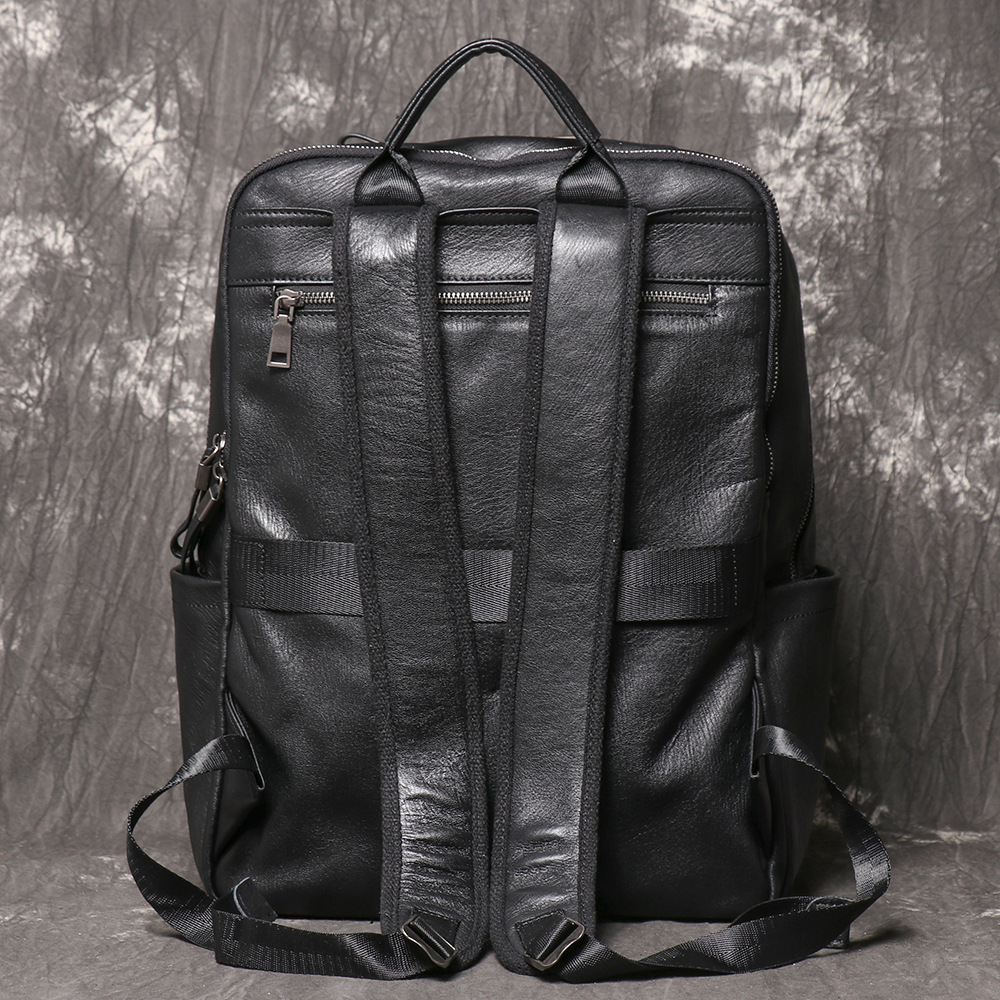 남성용 블랙 천연 가죽 백팩, 다중 수납공간, 베지터블 - Leather Work Rucksack Mens 리뷰 및 가격