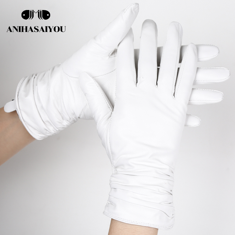 패션 컴포트 화이트 장갑 고급 양가죽 가죽 장갑 여성용 - Leather Work Winter Gloves 리뷰 및 가격