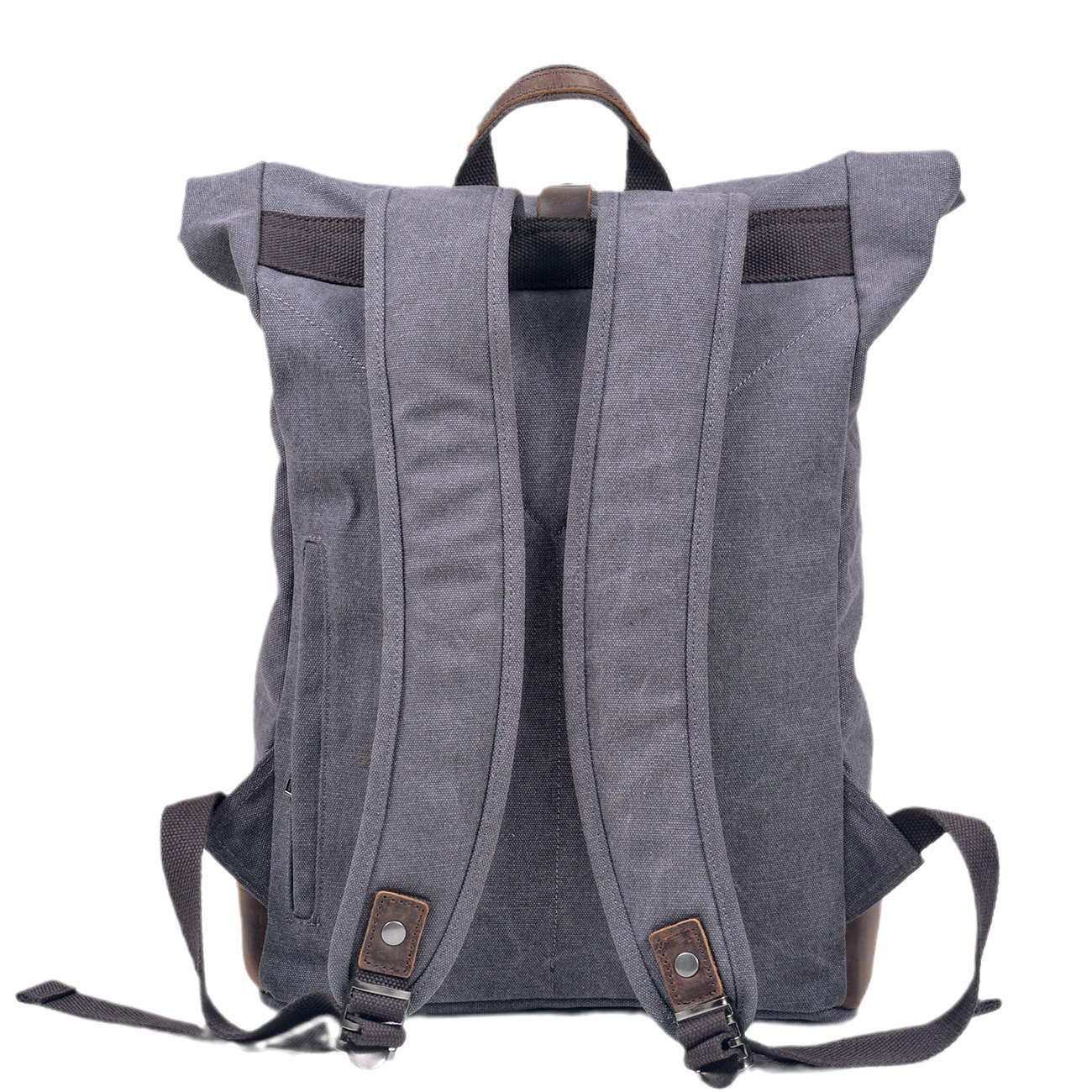 남성용 왁스 캔버스 롤탑 배낭, 천연 가죽 디테일, 업 - Leather Work Rucksack Mens 리뷰 및 가격