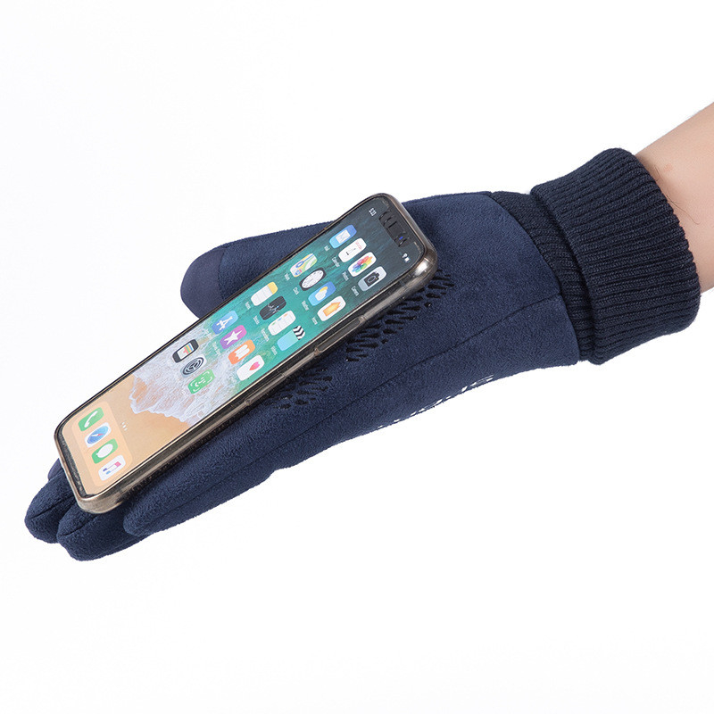 남성 겨울 스웨이드 가죽 플러시 두꺼운 반 손가락 터치 - Leather Work Winter Gloves 리뷰 및 가격