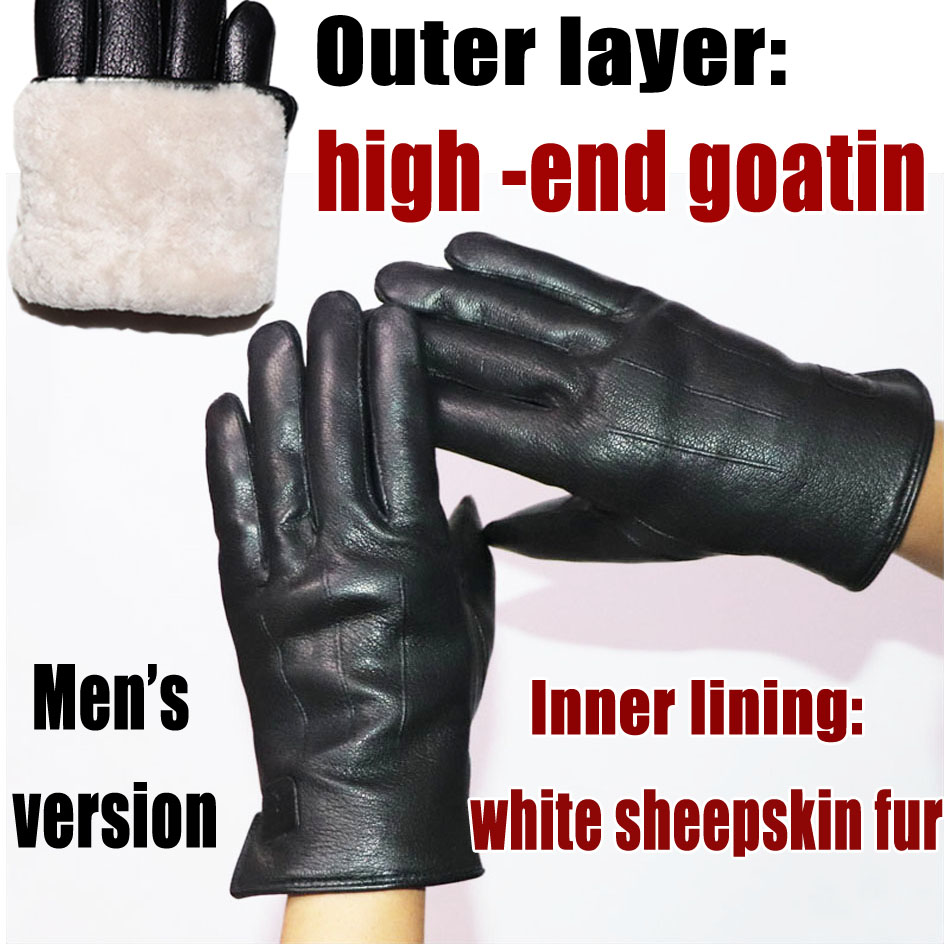 사슴가죽 텍스처 남성용 여성용 가죽 장갑 진짜 양모 양 - Leather Work Winter Gloves 리뷰 및 가격