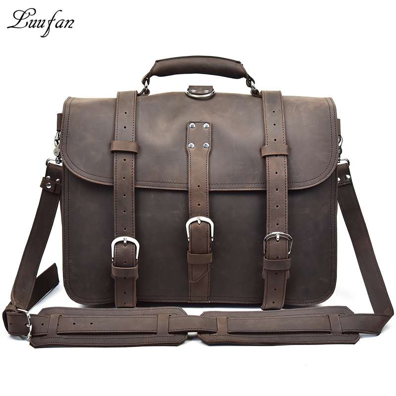 두꺼운 미친 말 가죽 노트북 배낭, 대용량 정품 가죽  - Leather Work Rucksack Mens 리뷰 및 가격