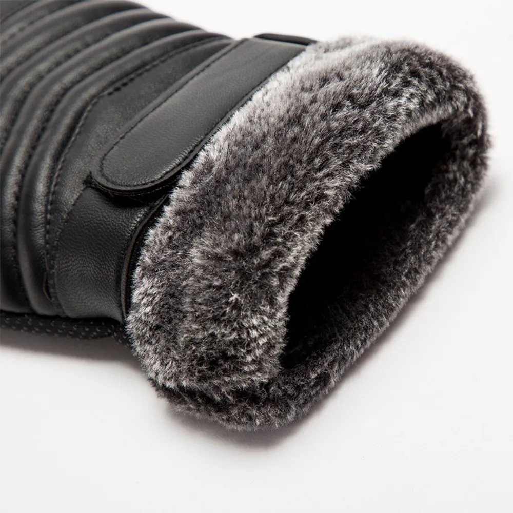 남성용 모피 입 봉제 절연 장갑, 야외 사이클링 오토바 - Leather Work Winter Gloves 리뷰 및 가격